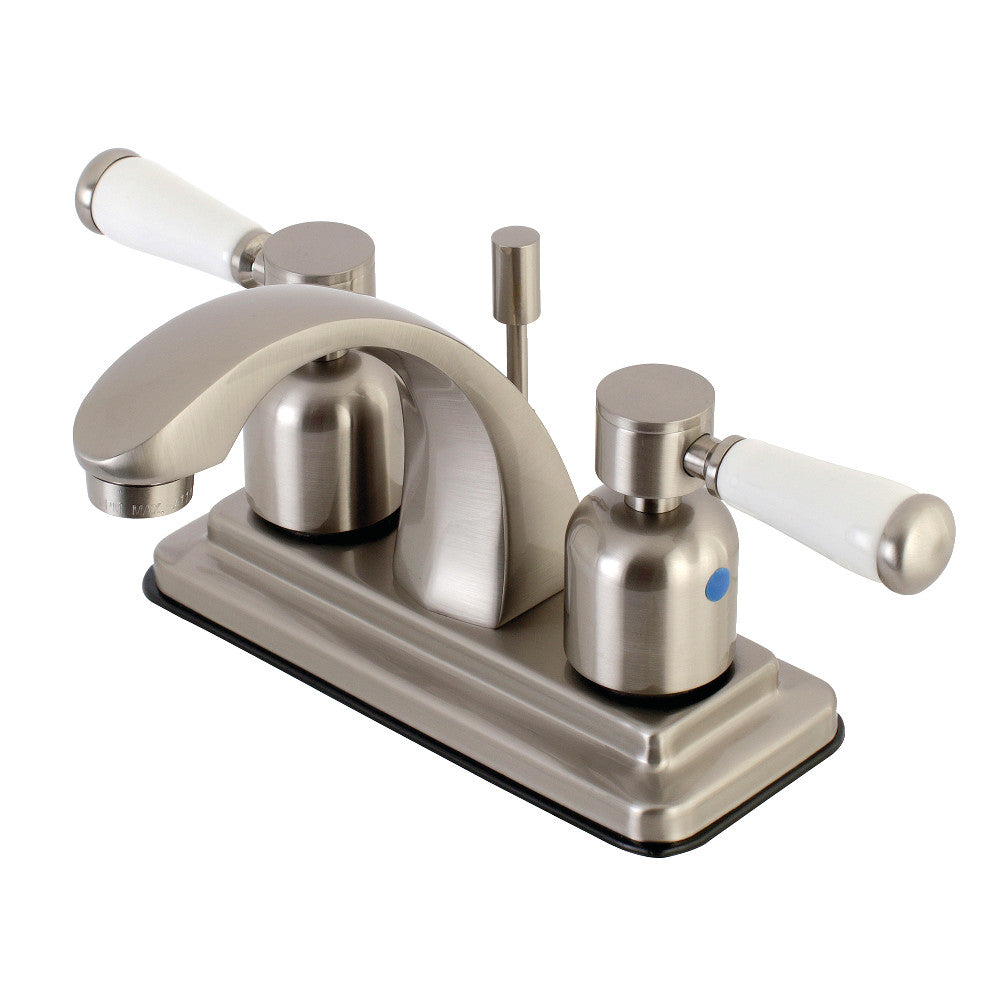 Kingston Brass KB4648DPL 4-Inch Centerset Bathroom Faucet - Chrome Finish, Single Handle, Low Lead Compliant - Perfect for Bathroom Sink Vanity and Powder Room Installation