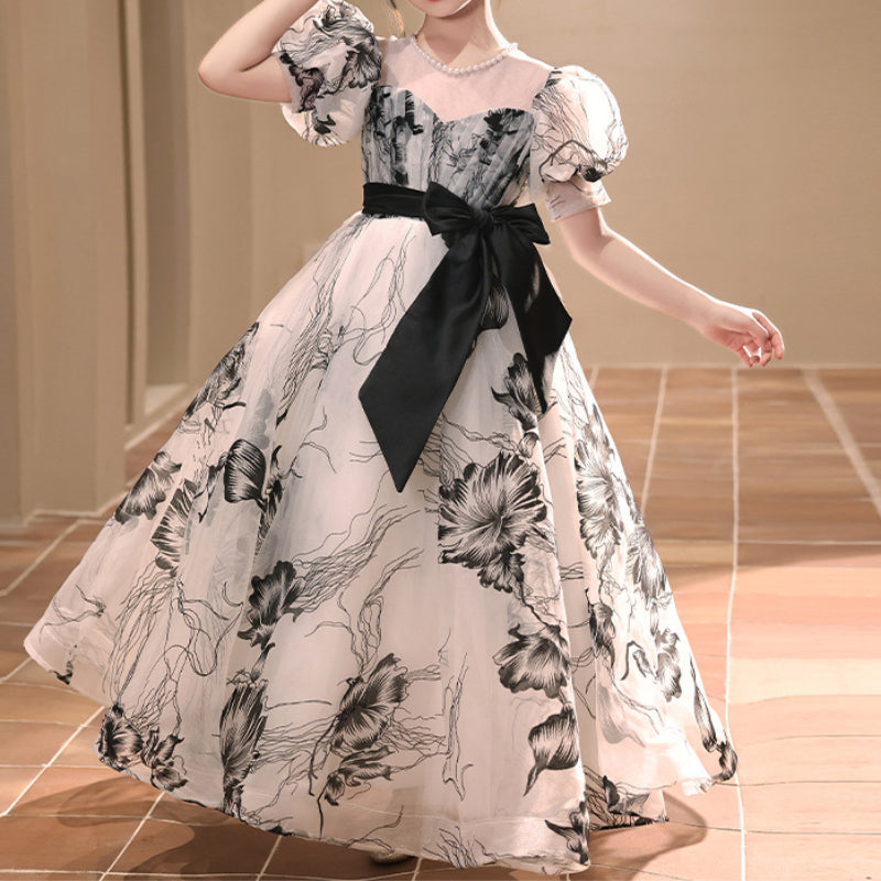 Princess Dress for Girls Birthday Party - Elegant Puff Sleeve Gown for Kids Special Occasions | Perfect for Birthday Celebrations, Pageants, and Dress-Up Play