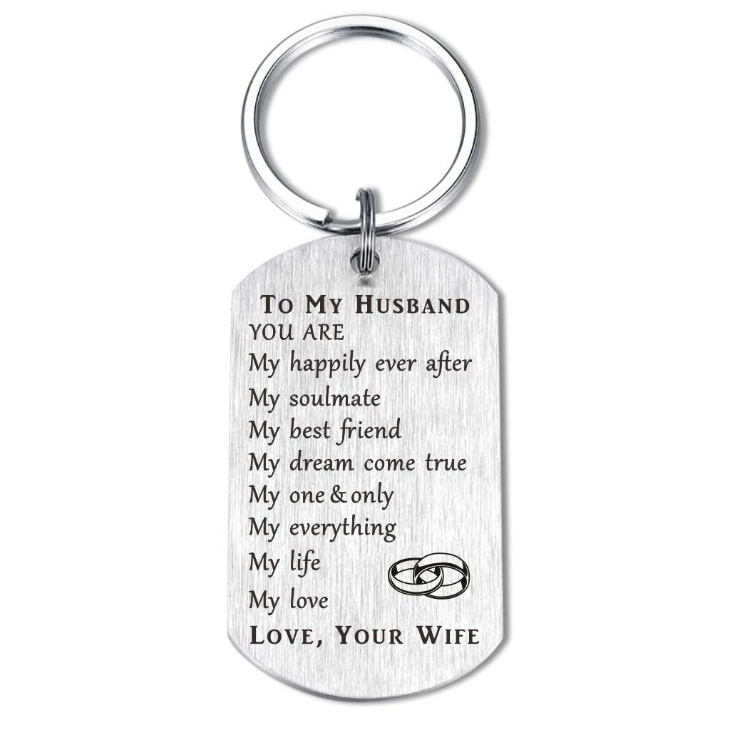 Romantic Soulmate Keychain - Engraved Anniversary & Valentine's Gift for Husband, Wife, Boyfriend, Girlfriend - Perfect Wedding, Birthday & Couples Gift for Special Occasions