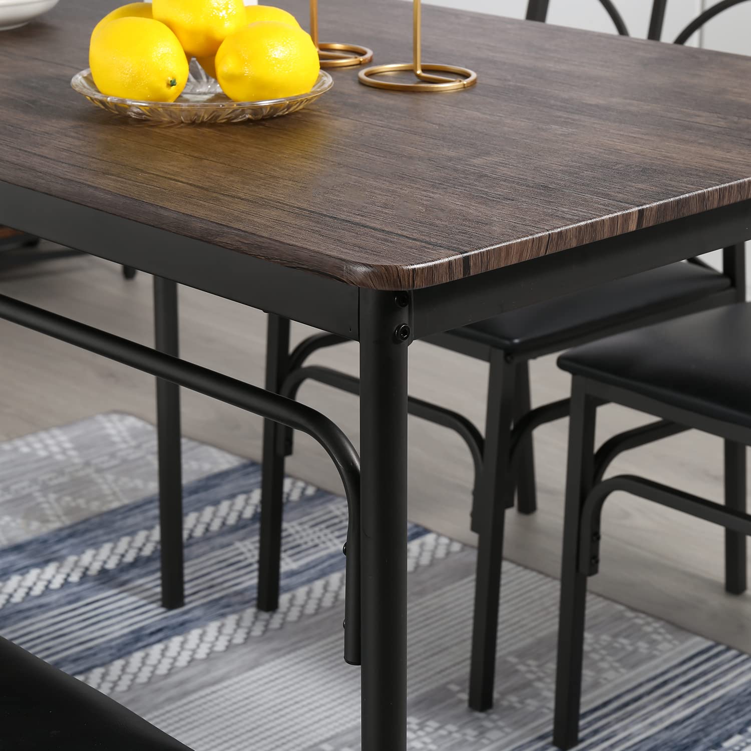 VECELO 3-Piece Counter Height Bar Table and Chairs Set, 36