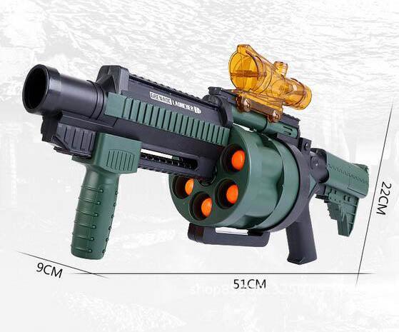 M32 Pump Action Foam Grenade Launcher Toy - Outdoor Nerf Battle Game for Kids & Adults - Perfect for Backyard Wars, Team Play, and Birthday Parties