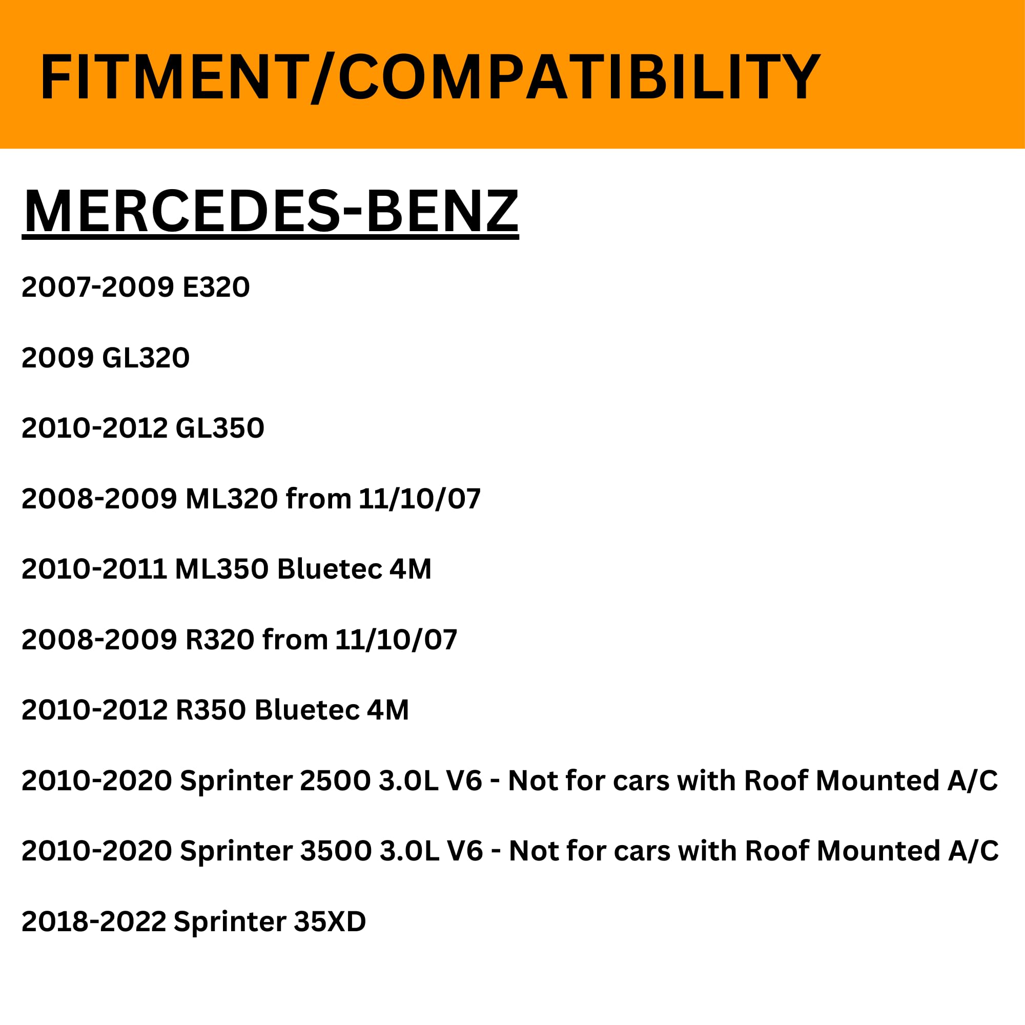 Mercedes BLUETEC & Sprinter Drive Belt Kit with Tensioner & Idler Pulleys - Replacement for Select Models | Perfect for DIY Auto Repair & Maintenance