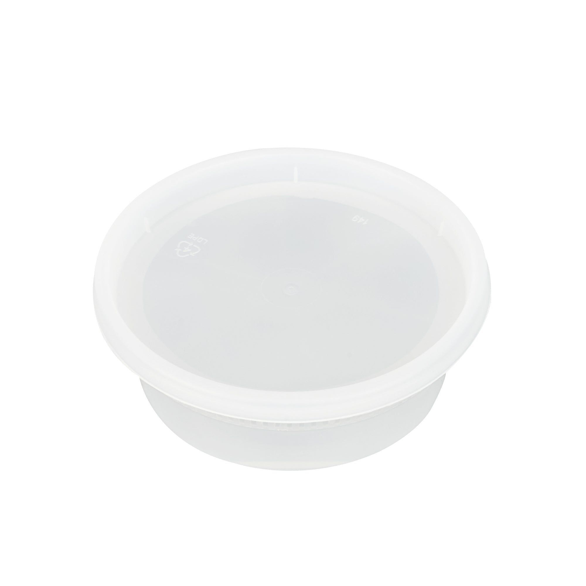 8 oz Round Clear Plastic Soup Containers with Lids (25-Pack) - Microwave Safe, 4.5