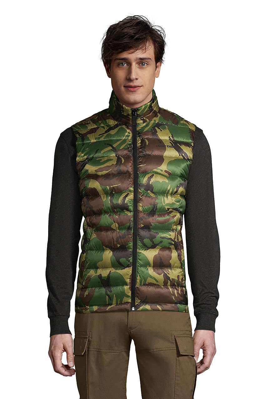 Lands' End Men's 600 Down Vest - Lightweight Warm Puffer Jacket for Winter Outdoor Activities, Hiking & Casual Wear