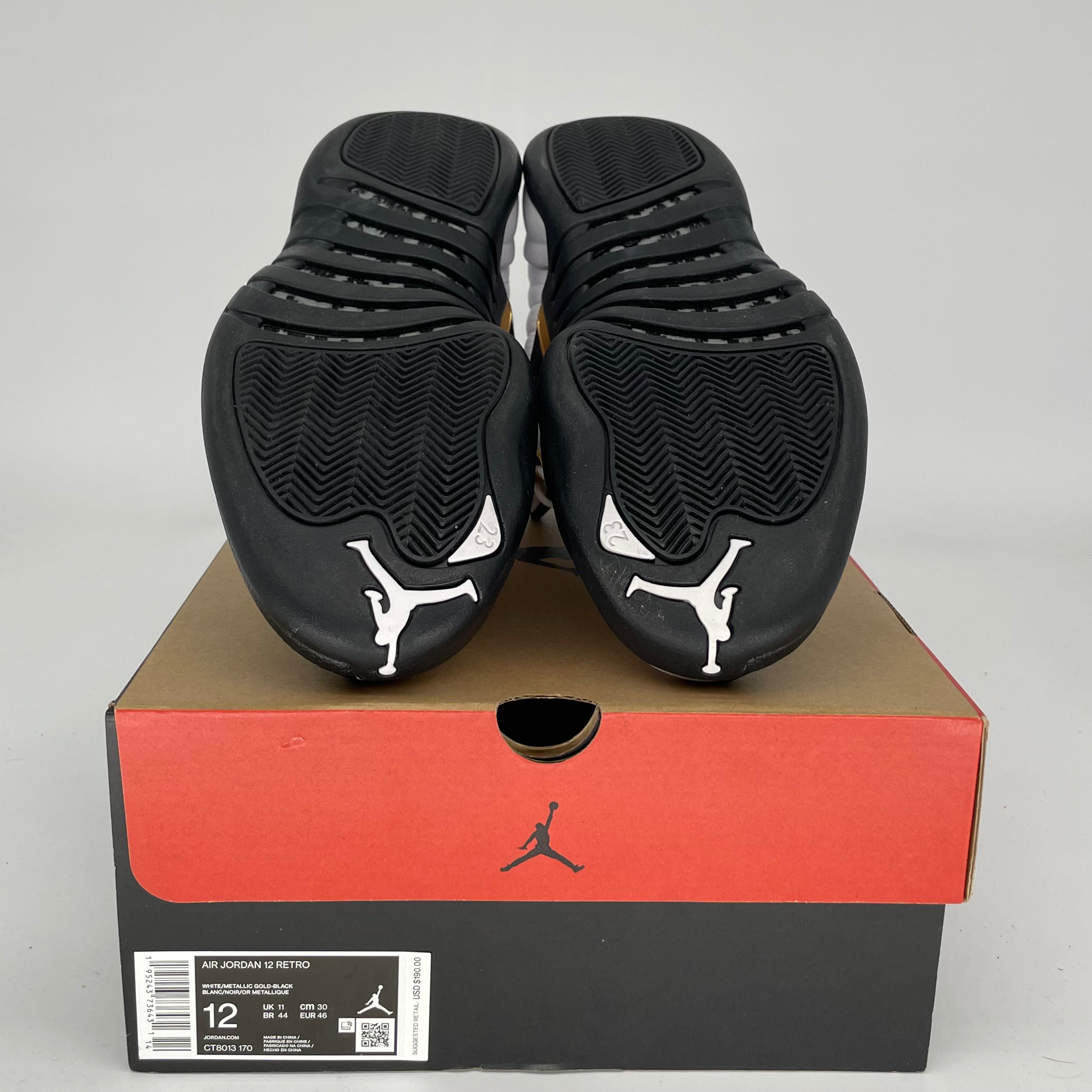 Original Title: AIR JORDAN 12 ROYALTY TAXI SIZE 12 CT8013 170   Optimized Title: **Air Jordan 12 Retro 