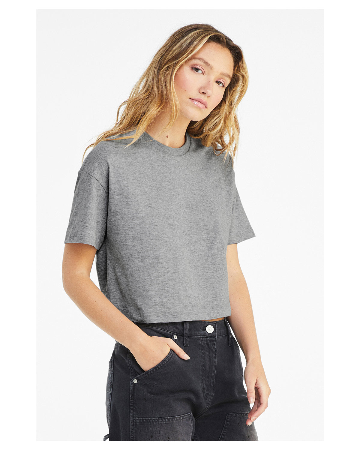 Bella + Canvas 6482 FWD Fashion Women's Cropped Jersey T-Shirt - Soft & Comfortable Short Sleeve Top for Casual Wear, Workout & Street Style