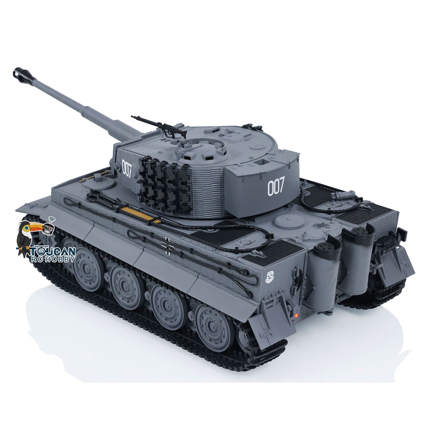 Taigen Tiger I 1/24 Scale RC Battle Tank with Infrared Combat, Barrel Recoil & LED Flash - Remote Control Military Tank Toy for Collectors & Hobbyists - Perfect for War Games, Display & Gift Giving