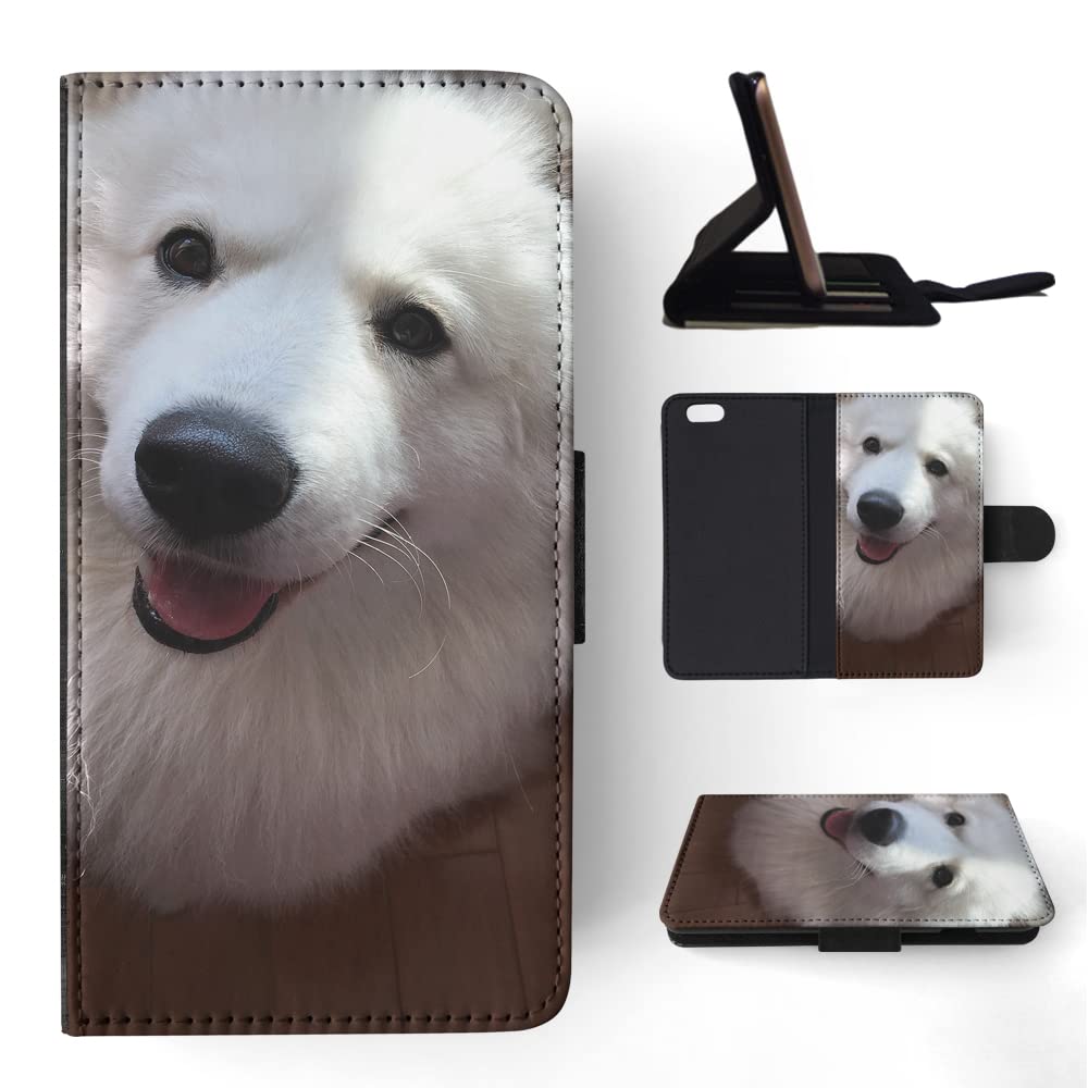 Samoyed Dog 3 Flip Wallet Phone Case for iPhone 6/6S - Cute Animal Design with Card Slots & Stand Function - Perfect for Pet Lovers & Daily Use