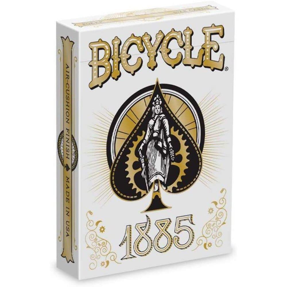 1885 Bicycle Anniversary Edition Playing Cards - Classic White Deck for Poker, Magic Tricks & Card Games | Collectible & Premium Quality