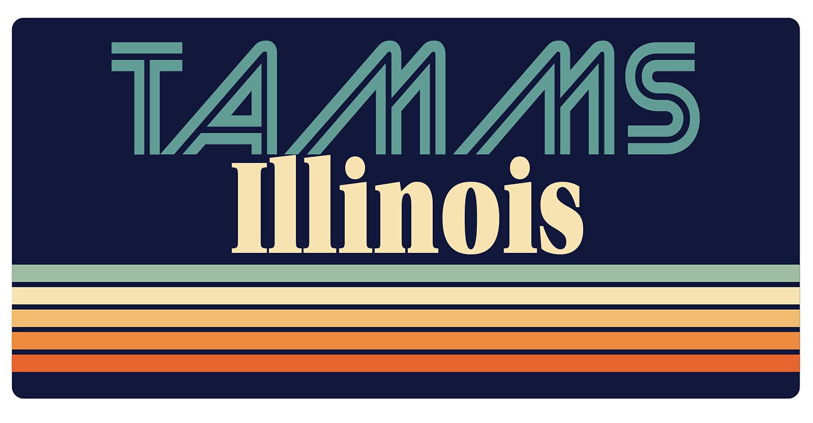 Vintage Tamms Illinois 5 x 2.5 Inch Retro Fridge Magnet - Collectible Souvenir for Refrigerators, Lockers & Metal Surfaces - Perfect for Home, Office & Travel Memories