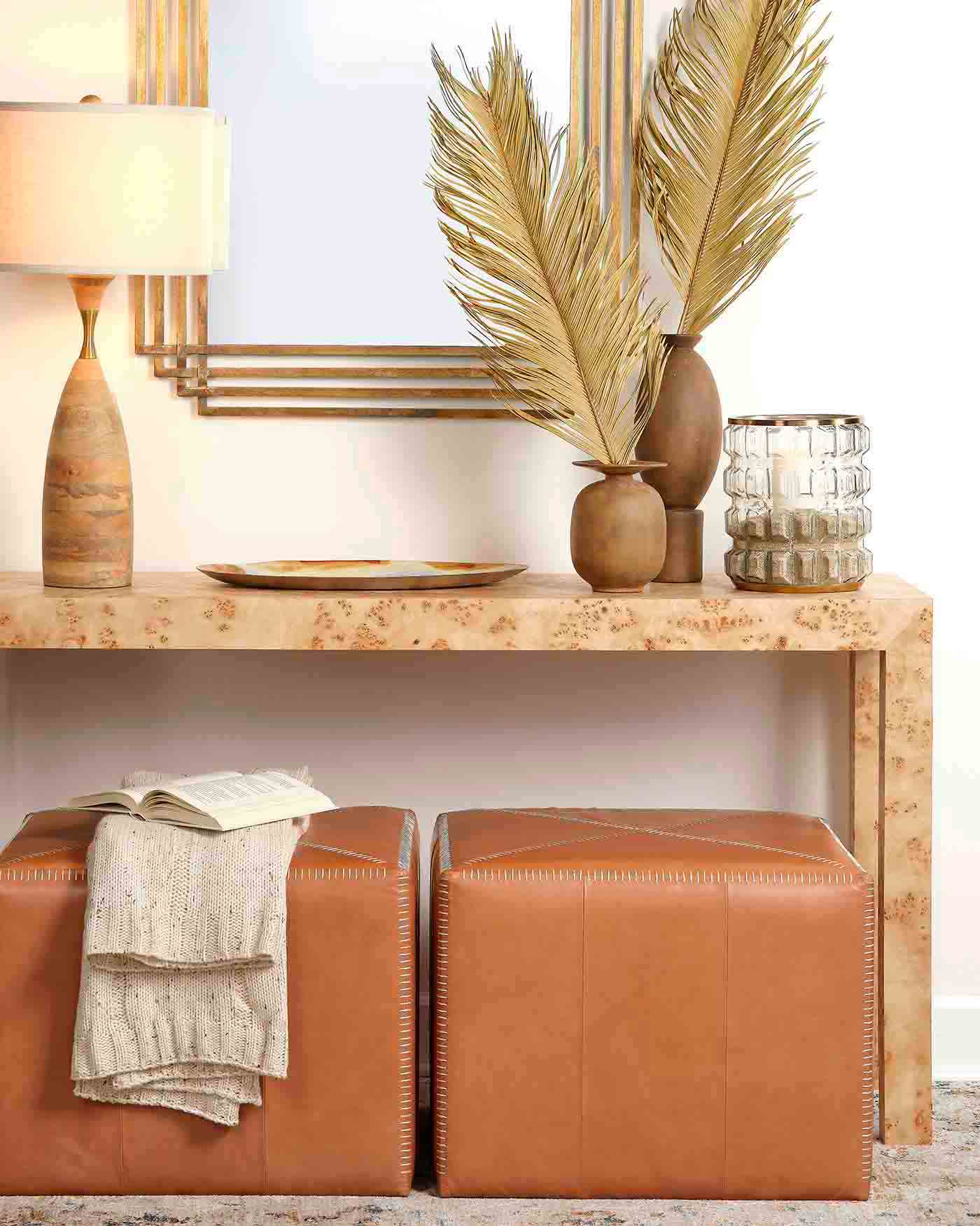 Archer Console Natural - Premium Wooden TV Stand for Living Room, Bedroom & Home Theater Setup