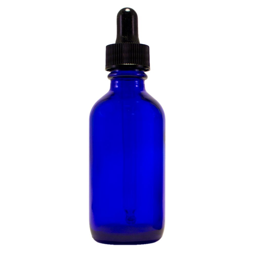 Premium Cobalt Blue Glass Bottle with Dropper - 2 oz Empty Bottle for Essential Oils, Supplements & DIY Skincare - Perfect for Aromatherapy, Liquid Storage & Travel Use
