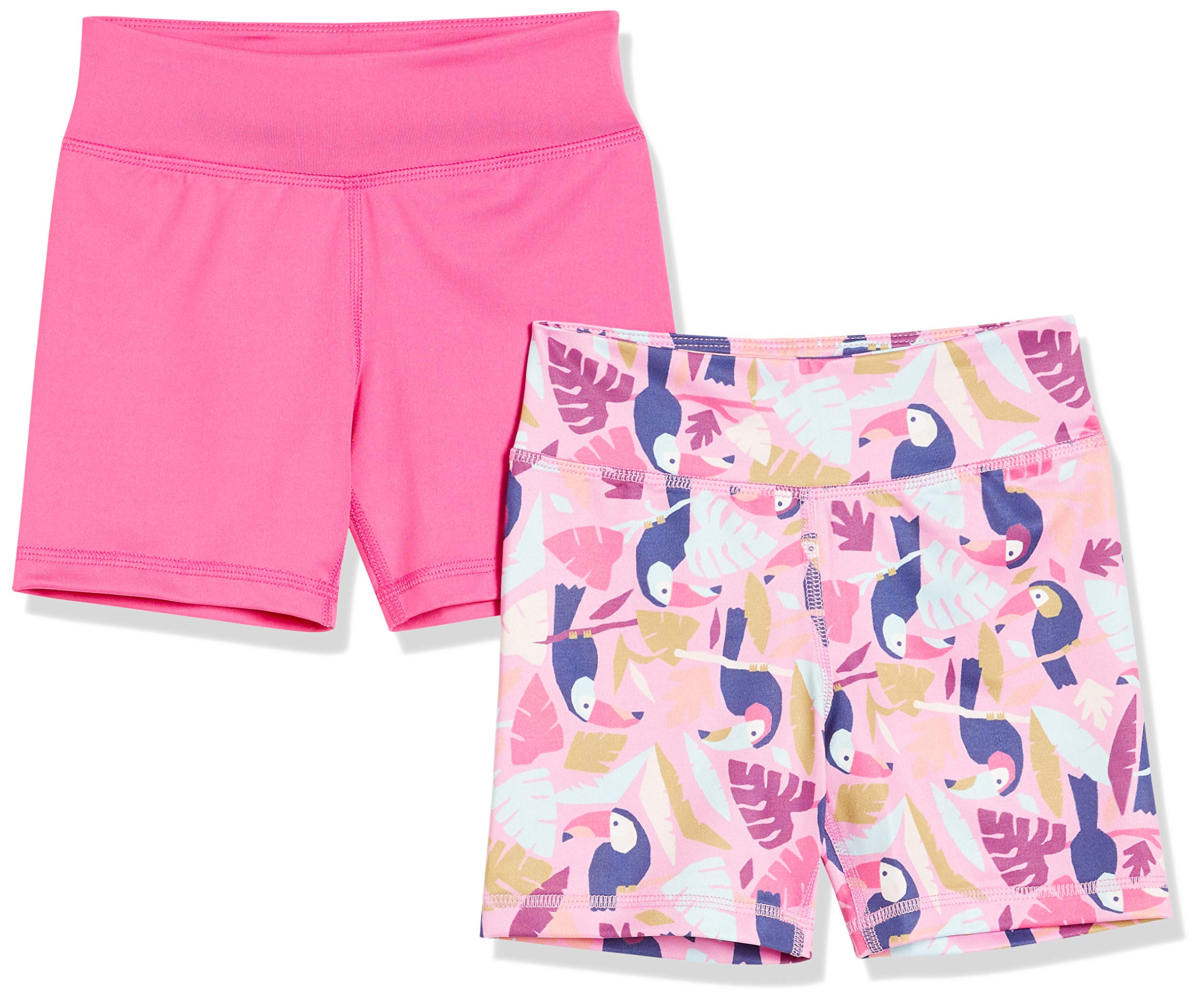 Amazon Essentials Girls & Toddlers' Stretch Active Shorts Multipack - Comfortable Playwear for Daycare, Playdates & Outdoor Activities