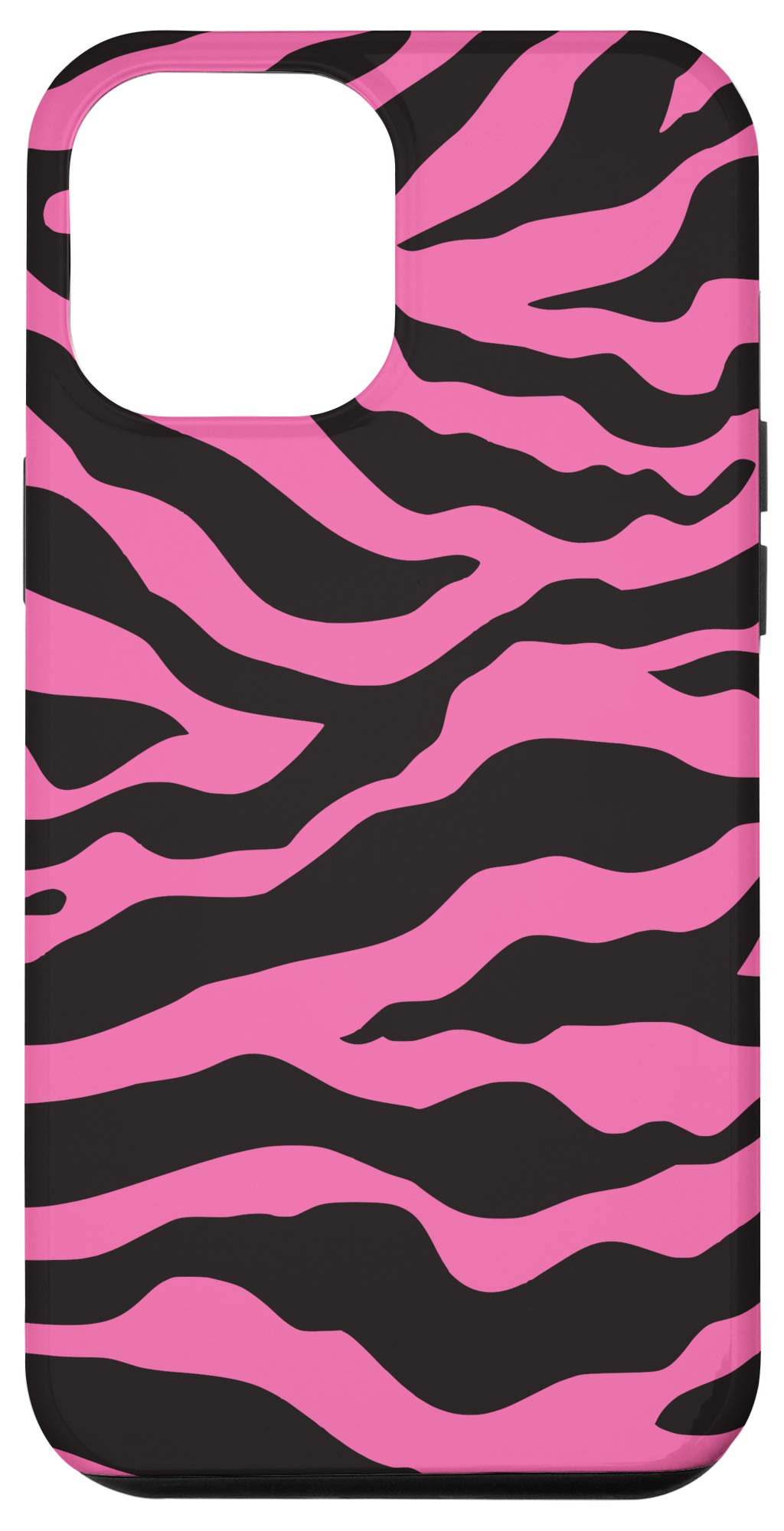 iPhone 12 Pro Max Case - Pink Tiger Print Stripe Pattern Protective Cover for Women & Girls | Perfect for Everyday Use, Travel & Gift Giving