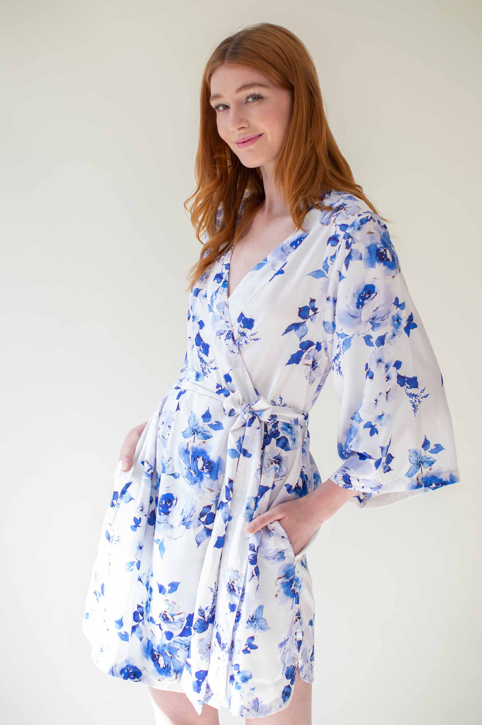 Botanical Love Bridesmaid Robes - Floral Lace Wedding Party Gowns for Bridal Shower, Bachelorette & Getting Ready Photos