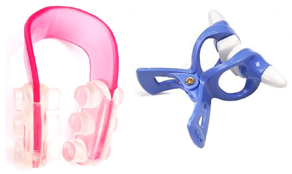 AlexVyan Nose Up Clip - Pink & Purple Nose Shaper for Bridge Straightening & Lifting | Beauty Correction Tool for Perfect Nose Shape | Ideal for Makeup, Cosplay & Daily Beauty Routine