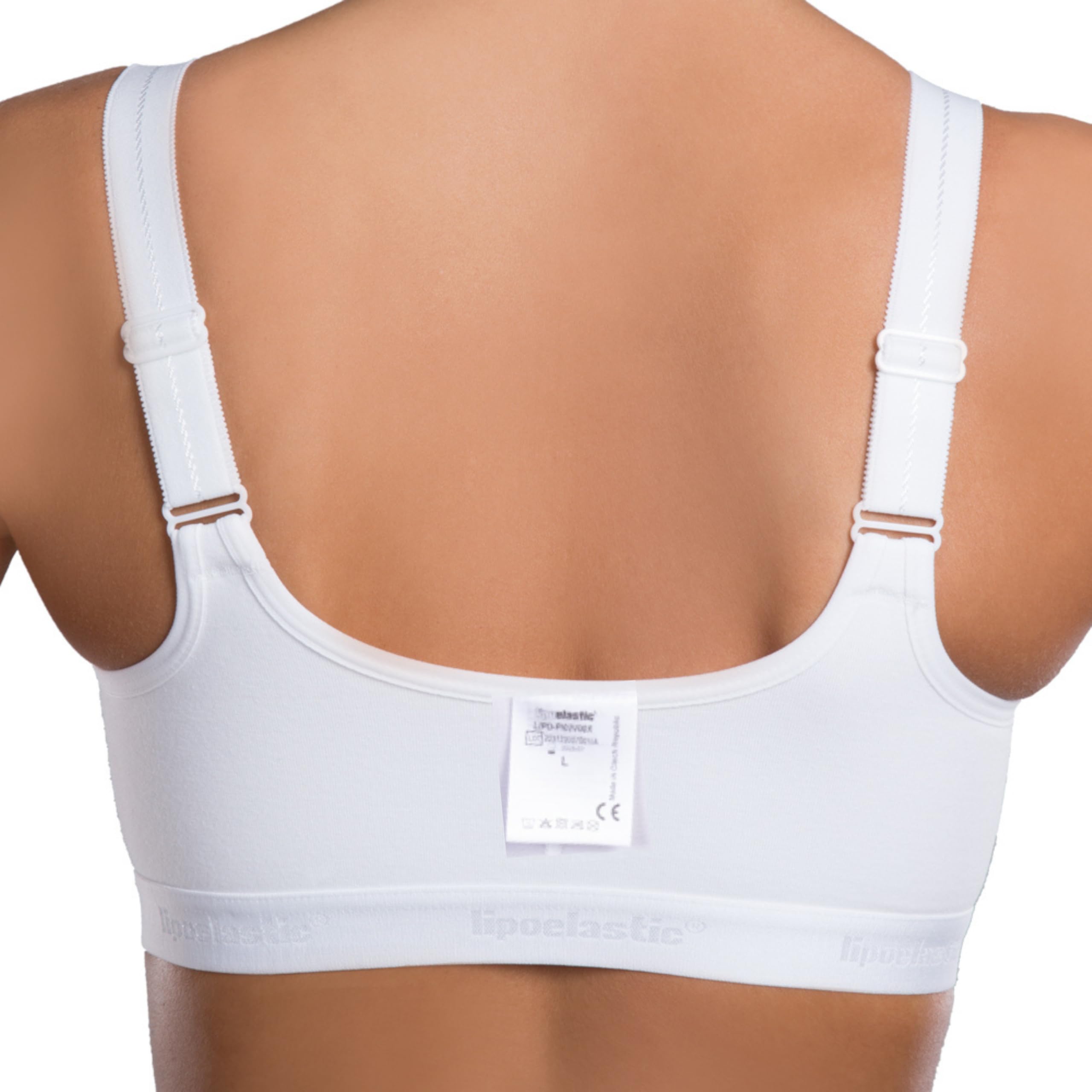 LIPOELASTIC PI Active Mastectomy Bra - Post Surgery Front Closure Compression Bra for Women | Comfortable Recovery Wear After Lumpectomy & Breast Cancer Surgery