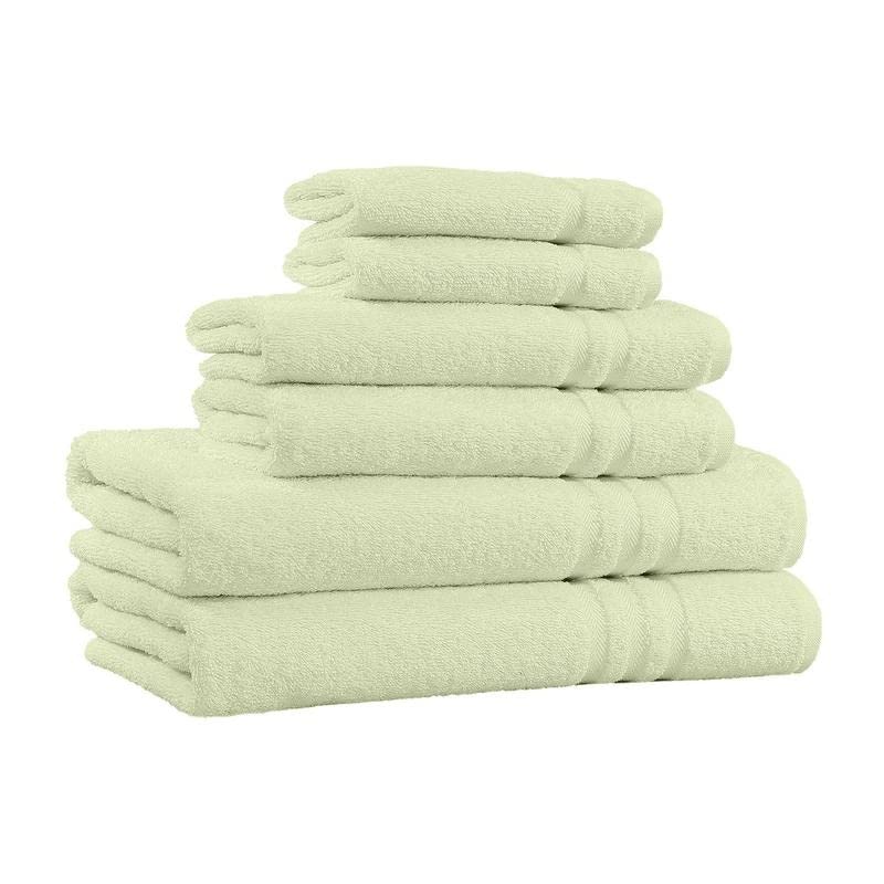 Premium 6-Piece 650 GSM Cotton Bath Towel Set in Sage Green | Ultra Soft & Absorbent | Luxury Bathroom Essentials for Spa, Hotel & Home Use