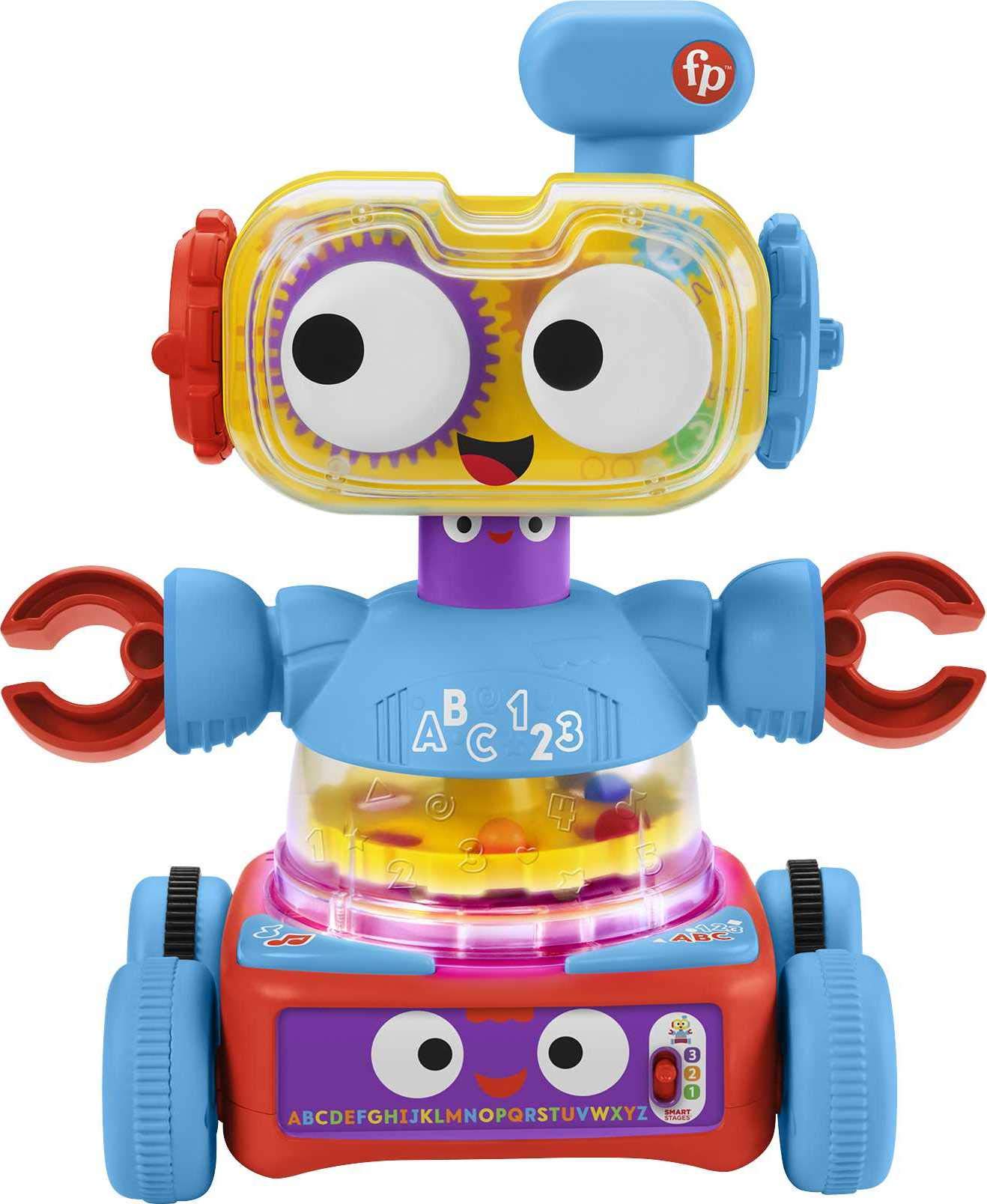 Fisher-Price 4-in-1 Ultimate Learning Bot - Bilingual English & French Electronic Toy with Lights, Music & Educational Activities | STEM Learning Robot for Toddlers & Preschoolers | Interactive Playtime Gift for Kids Ages 1-5 Years