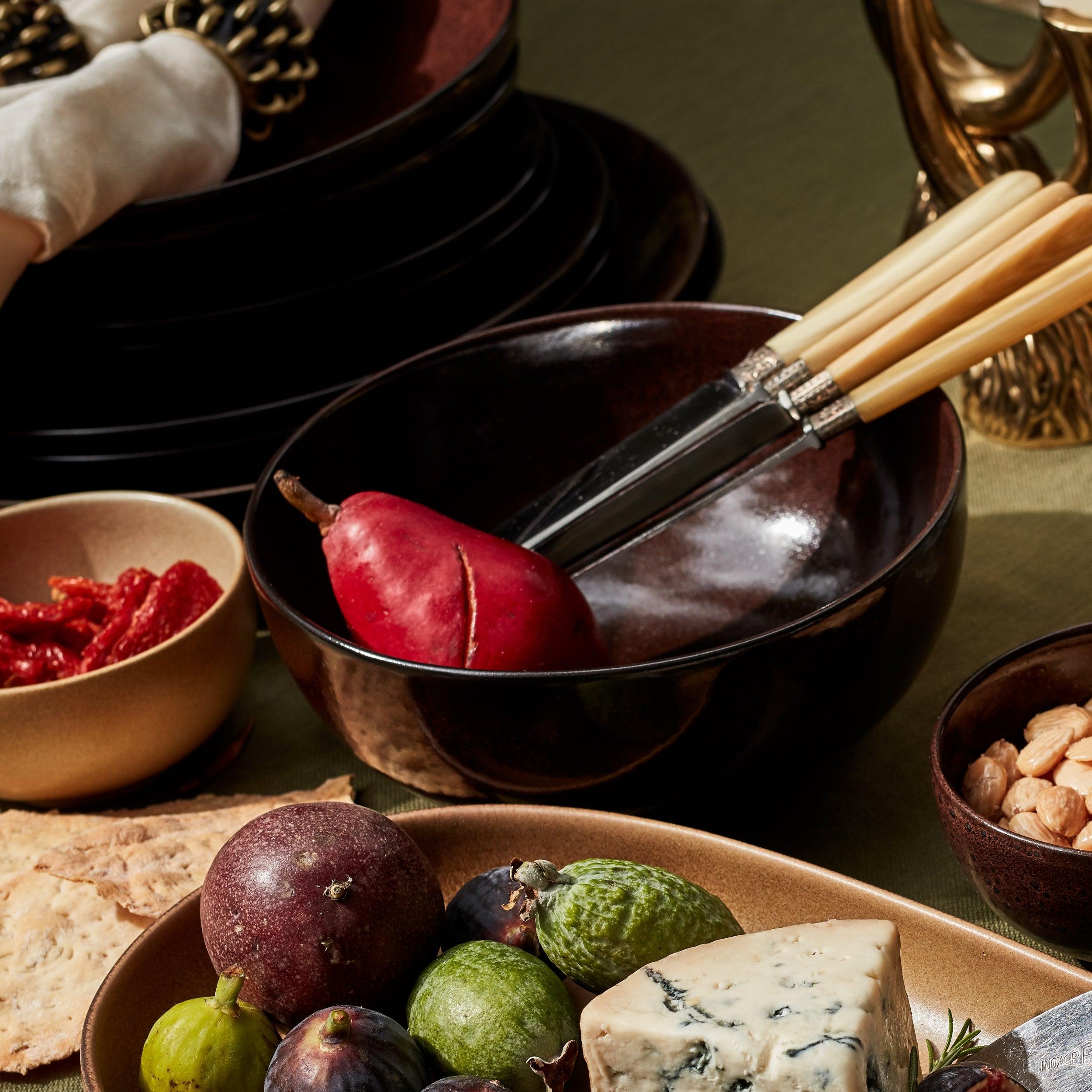 Premium Terra Ceramic Cereal Bowl - Elegant Handcrafted Wine & Soup Dish for Breakfast, Snacks & Entertaining - Microwave & Dishwasher Safe