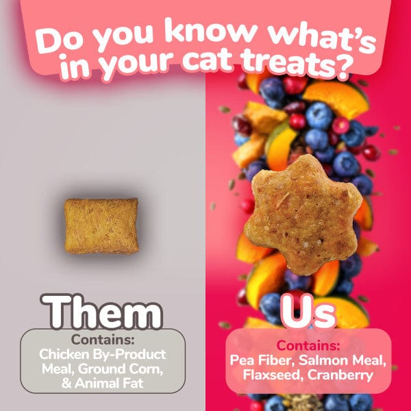Fruitables Salmon & Cranberry Cat Treats - Grain-Free, Healthy Snacks for Cats - Perfect for Training, Rewards, and Indoor Cats