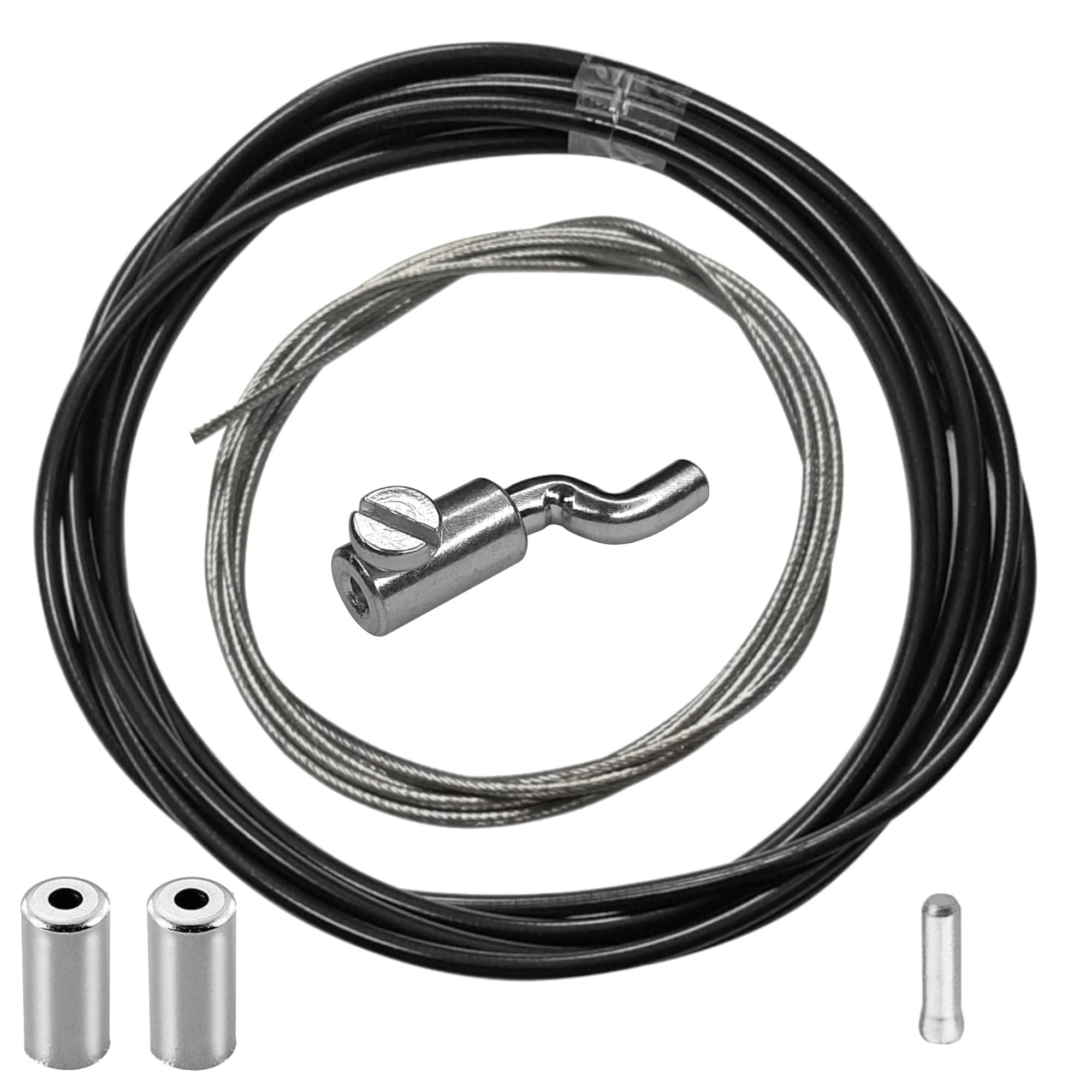 Universal Lawn Mower Repair Kit - Throttle Control Cable, Housing, Clamp & Nipple for Rototiller & Gear Clutch - Perfect for DIY Mower Maintenance & Tractor Repairs