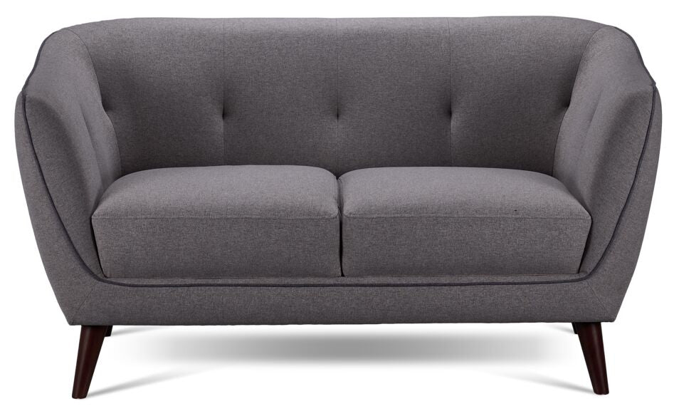 Ava II Loveseat Light Grey - Modern Small Sofa for Living Room, Apartment, or Office - Perfect for Cozy Seating & Stylish Decor