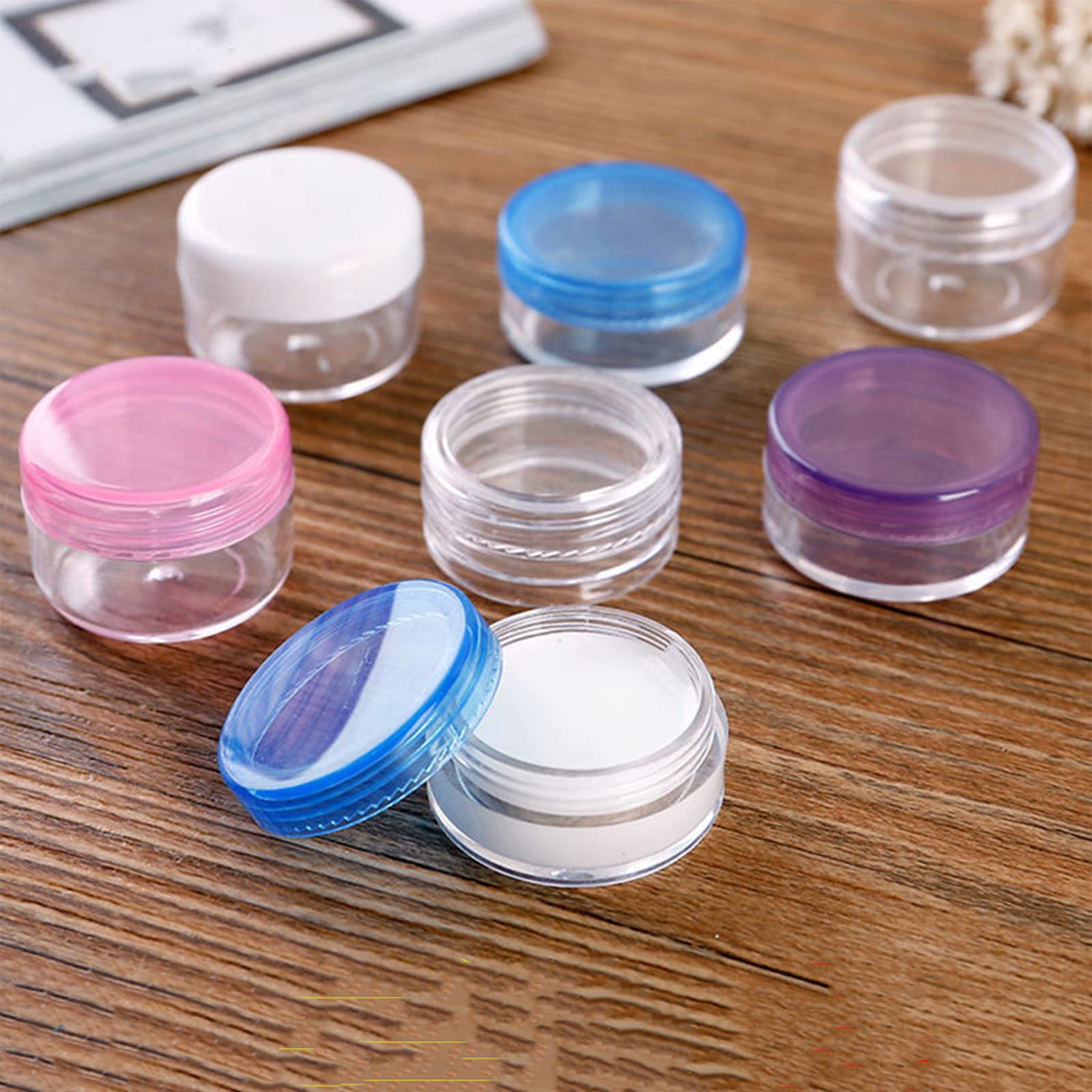 MEITREND 4-Pack Clear Leakproof Travel Bottles for Toiletries, Wide-Mouth Cosmetic Containers with Lids - Perfect for Shampoo, Lotion, Face Cream & Makeup - Ideal for Air Travel, Gym, Camping & Daily Use