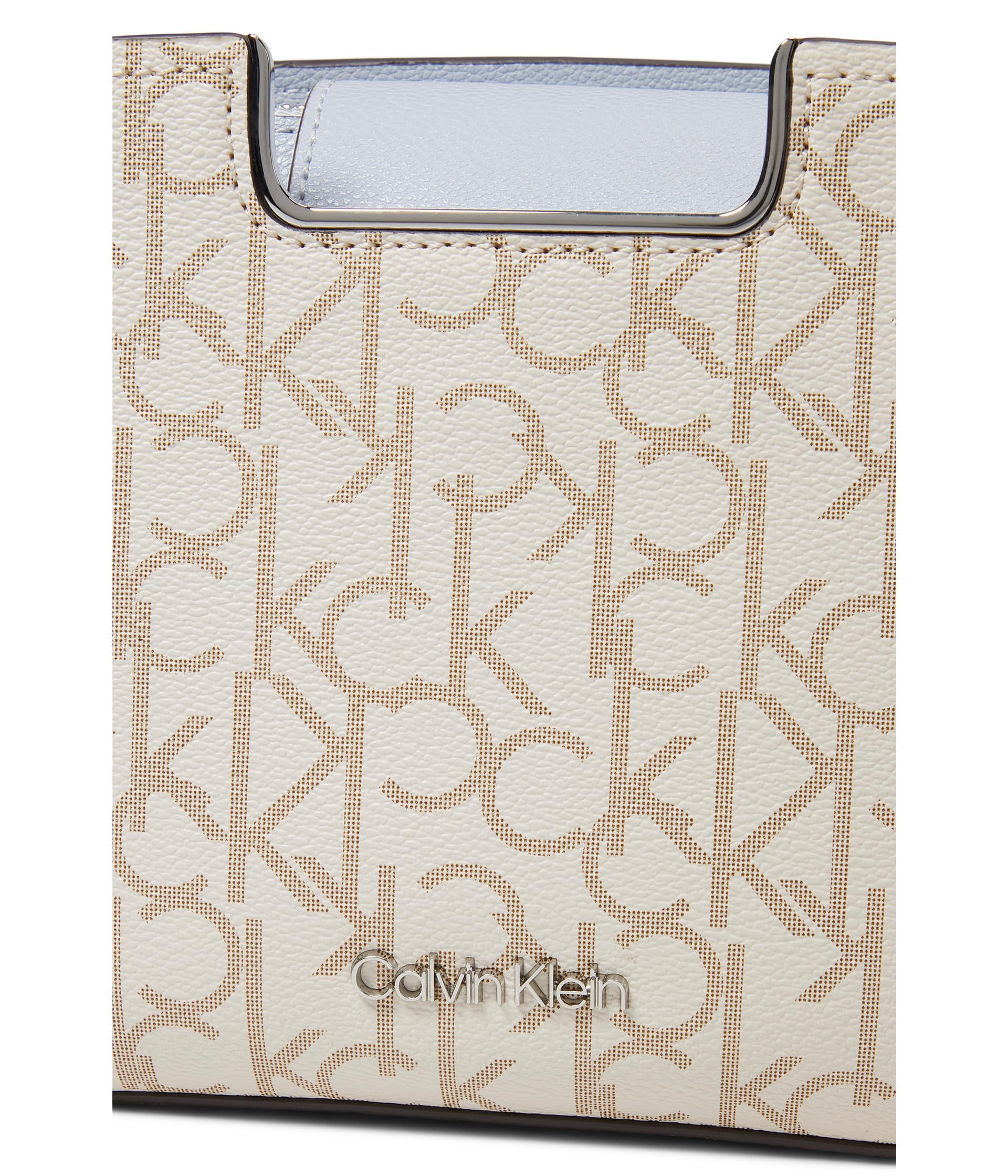 Calvin Klein Finley Triple Compartment Signature Crossbody Bag for Women - Stylish & Functional Purse for Everyday Use, Travel, and Work