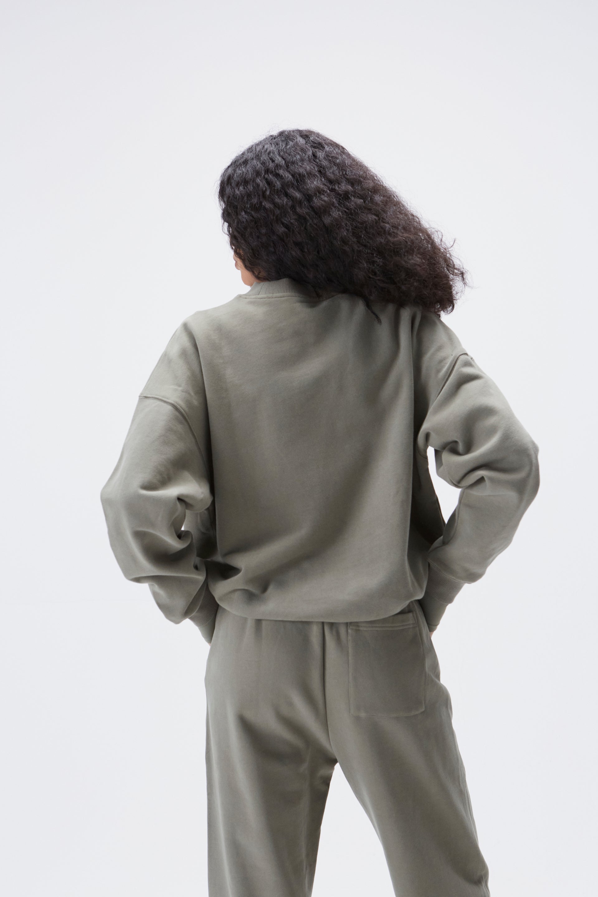 AS Oversized Sweatshirt for Women - Soft Olive Green Pullover Hoodie | Cozy Loungewear, Casual Streetwear & Winter Layering Essential
