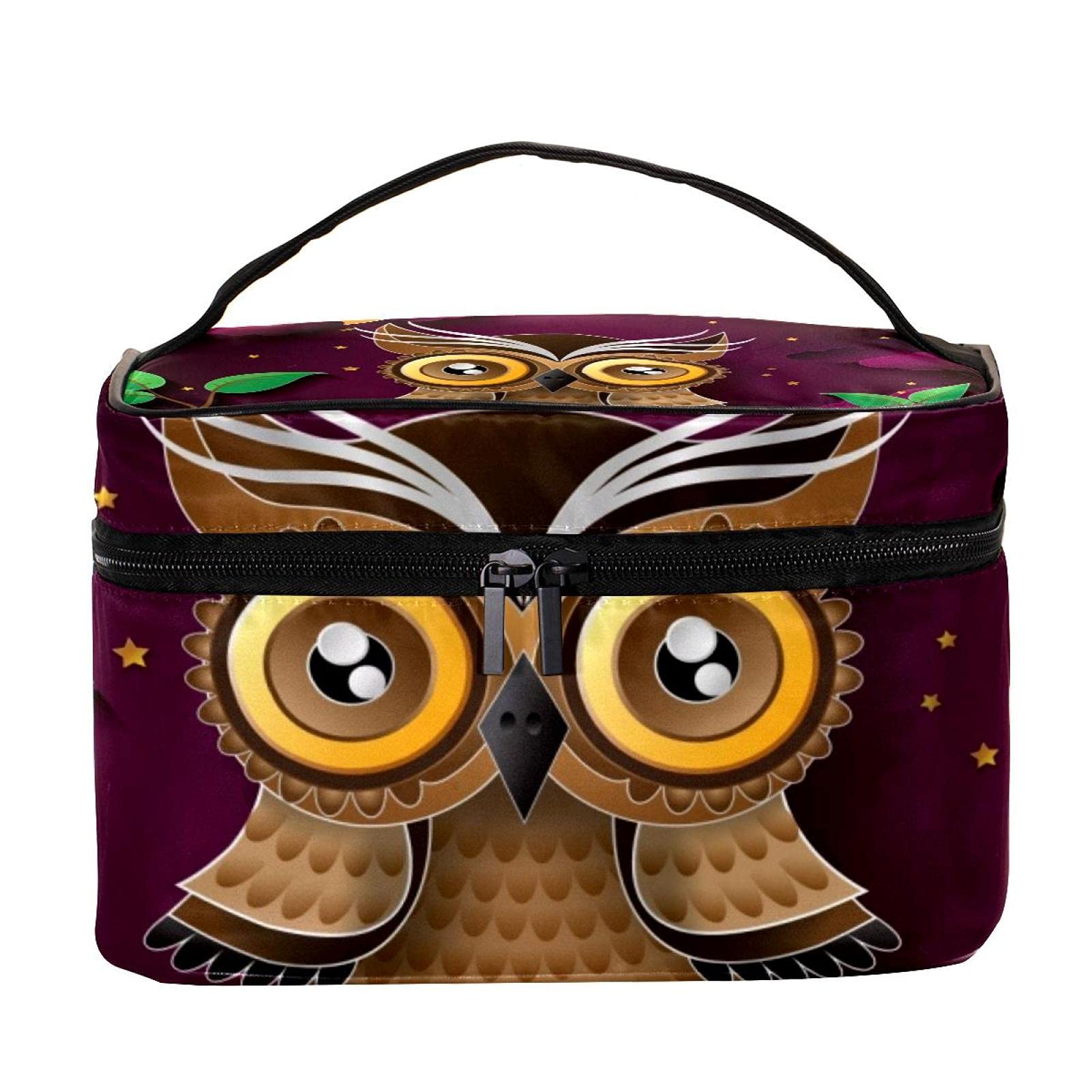 Owl Design Travel Makeup Bag - Large Cosmetic Organizer with Zipper for Women & Girls | Perfect for Vacation, Gym, and Daily Essentials Storage