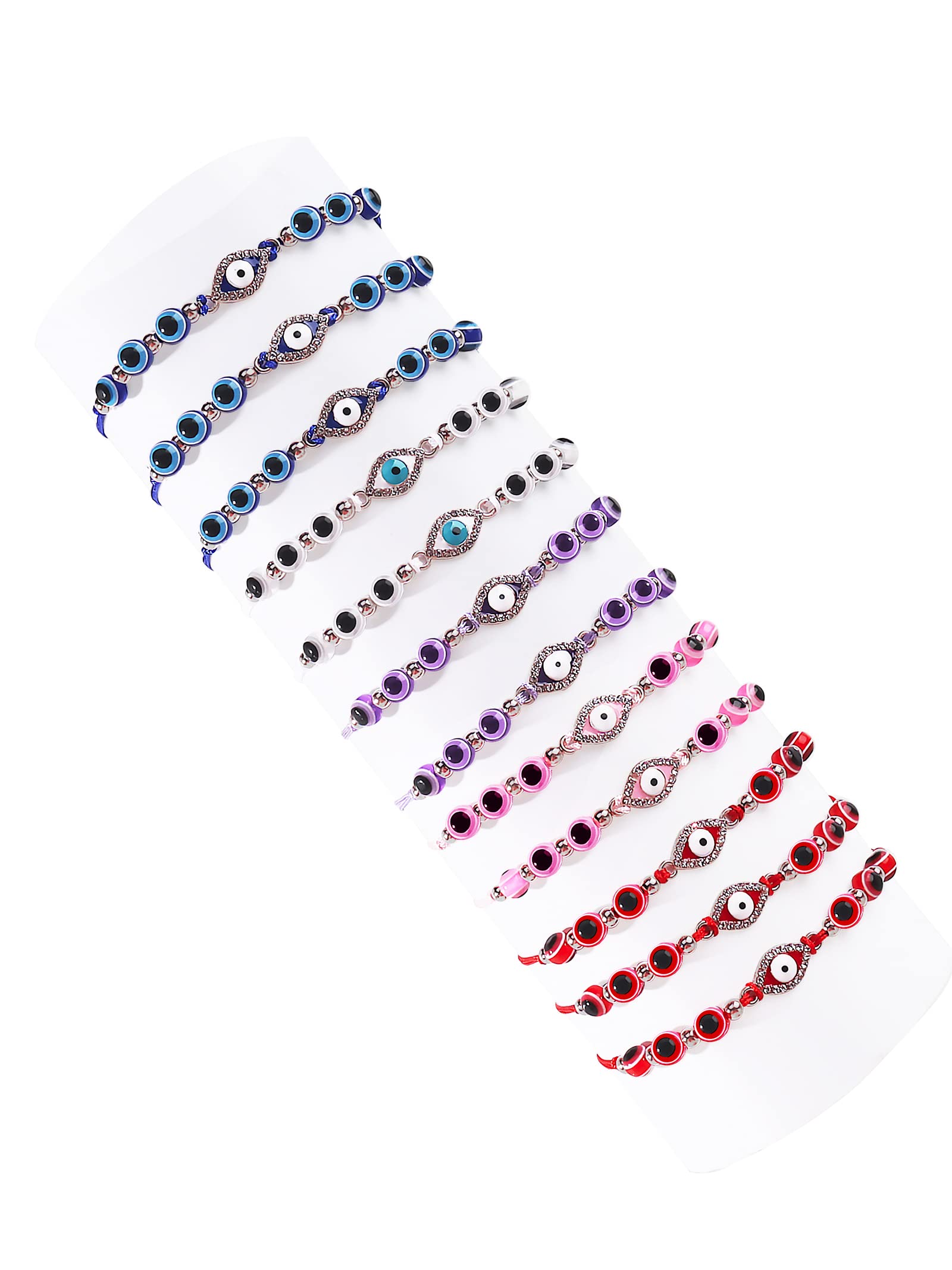 Evil Eye Protection Bracelet for Women & Men - Adjustable 7 Knot Lucky Beaded Mexican Bracelet - Perfect for Good Luck, Spiritual Healing & Positive Energy (Ideal for Gifts, Meditation & Daily Wear)