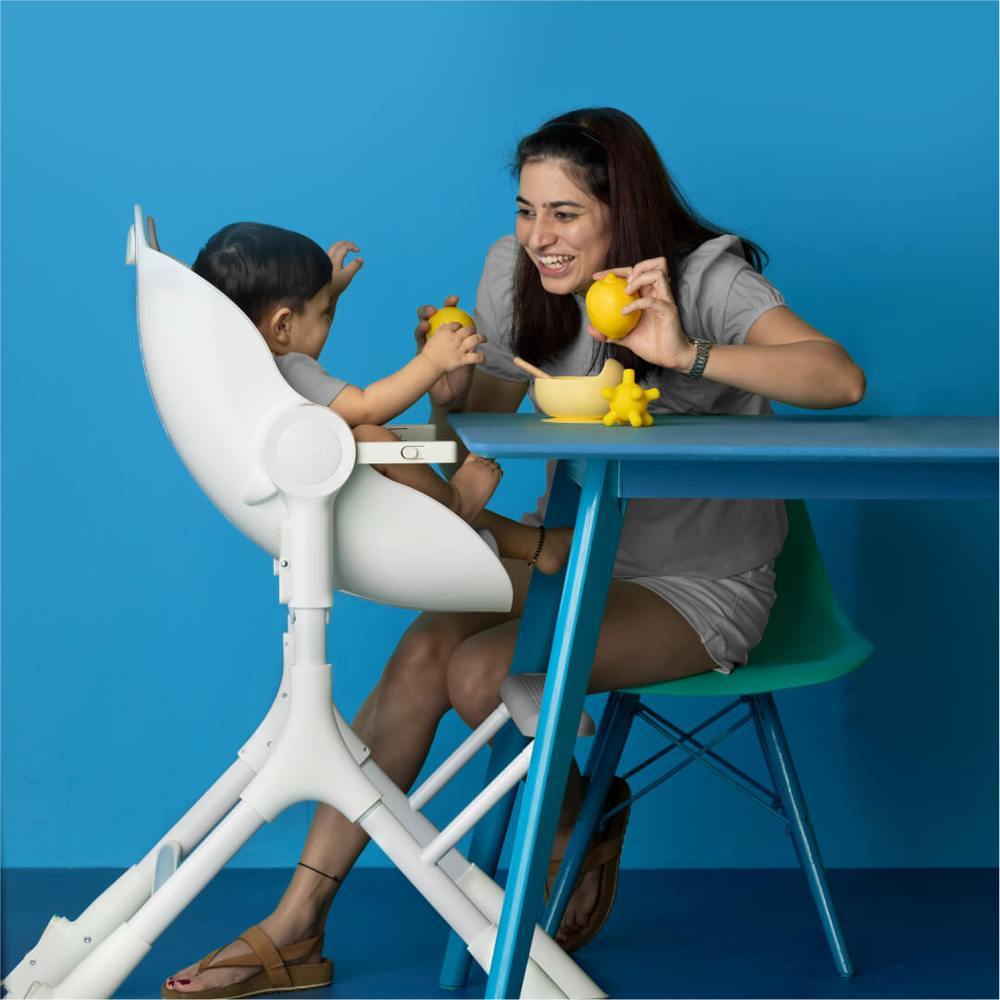 Oribel Cocoon Z Glider High Chair - Adjustable Baby Feeding Seat with 360° Rotation & Foldable Design - Perfect for Home, Restaurant & Travel Use