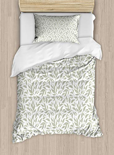 Pale Sage Green White