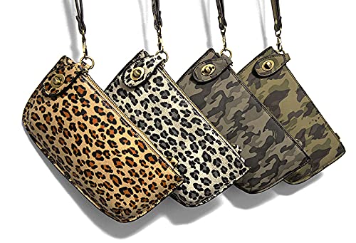 Joy Susan Crossbody Wristlet Clutch - Fashionable Leopard Print Handbag for Women | Perfect for Parties, Date Nights & Evening Events