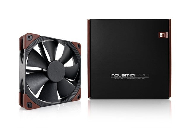 Noctua NF-F12 Industrial PPC 120mm PWM Fan - 3000 RPM, IP52 Rated, 12V - High Performance Cooling for PC, Workstation, and Server Use