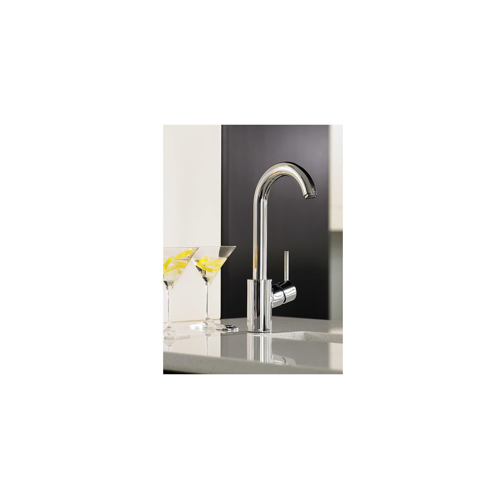 Hansgrohe Talis S Chrome Bar Kitchen Faucet - Single Hole Bar Sink Faucet with Chrome Finish (Model 04287000) - Perfect for Small Kitchens, Wet Bars, and Prep Sinks