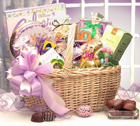 Premium Easter Gift Basket with Chocolates, Candies & Toys - Perfect for Easter Celebrations, Egg Hunts & Family Gatherings