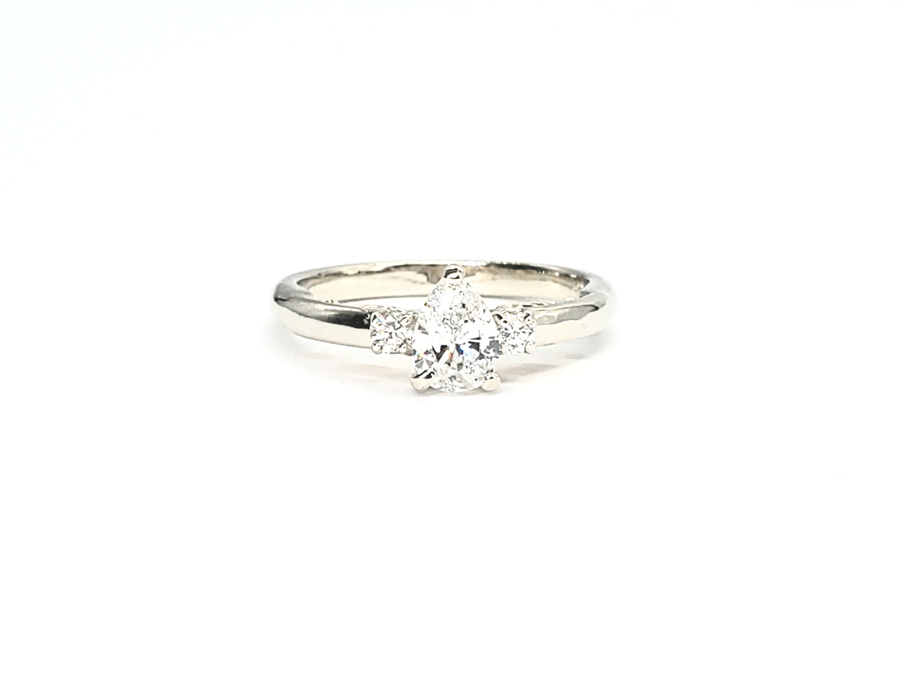 14K White Gold Diamond Pear Ring for Women - Elegant Solitaire Engagement & Wedding Jewelry Gift - Perfect for Proposals, Anniversaries, and Special Occasions