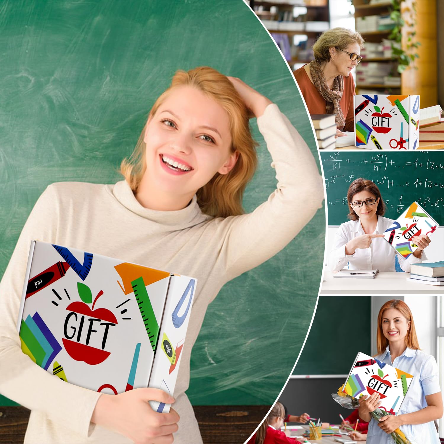 6-Piece Teacher Appreciation Gift Set - Socks, Pen Holder & Scented Candle - Perfect for Back to School, Graduation, Valentine's Day & End of Year - Thoughtful Gifts for Teachers, Educators & Professors