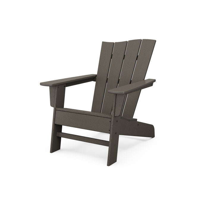 POLYWOOD Wave Chair Right Arm - Durable Outdoor Adirondack Chair for Patio, Deck, Poolside & Garden - Weather-Resistant Recycled Plastic Furniture