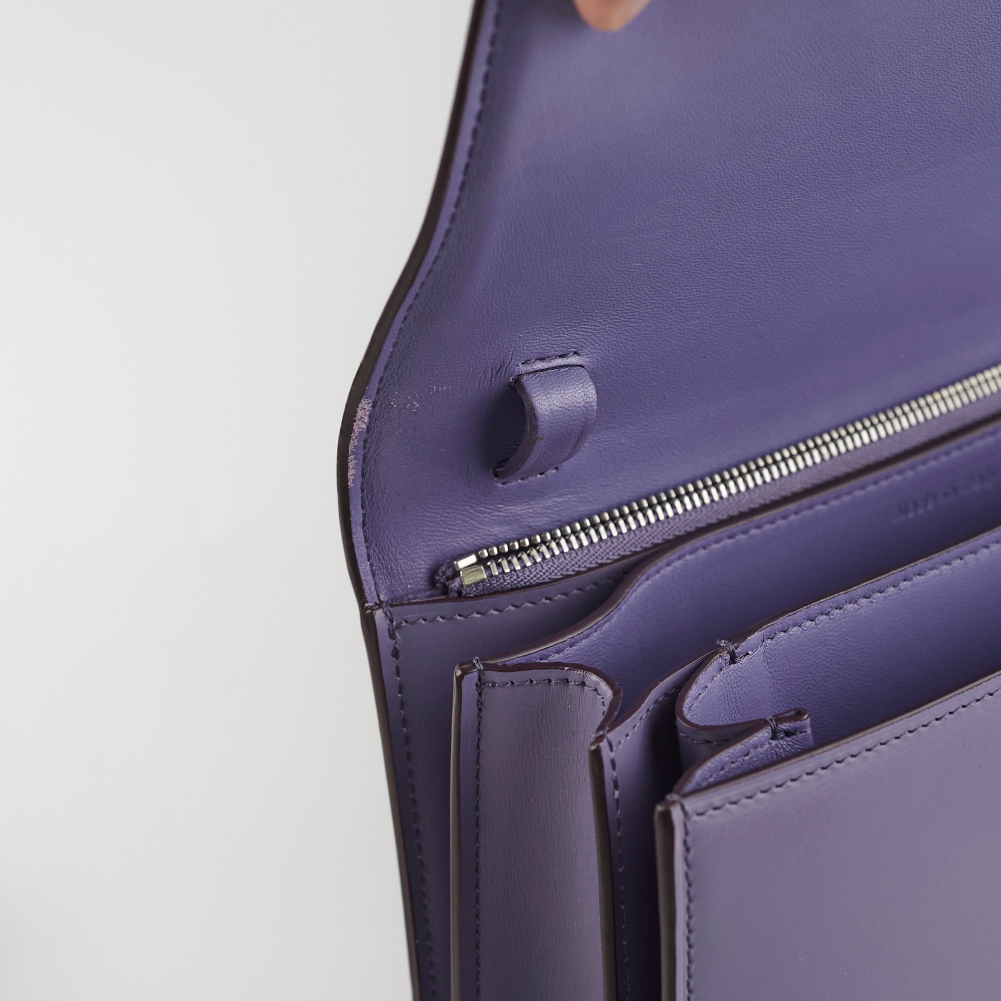 Celine Medium Purple Box Shoulder Bag for Women | Luxury Leather Crossbody Purse | Perfect for Work, Travel & Evening Out