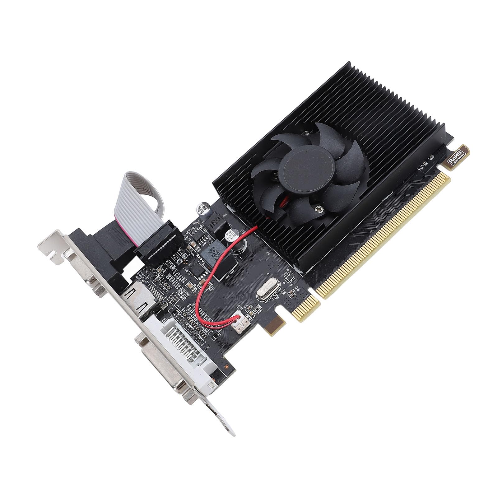 AMD Radeon R5 230 2GB GDDR3 64-bit PCIe Graphics Card with Cooling Fan - HDMI/DVI/VGA Outputs for PC Gaming & Office Work - Ideal for Casual Gaming, Multimedia & Home Office Use