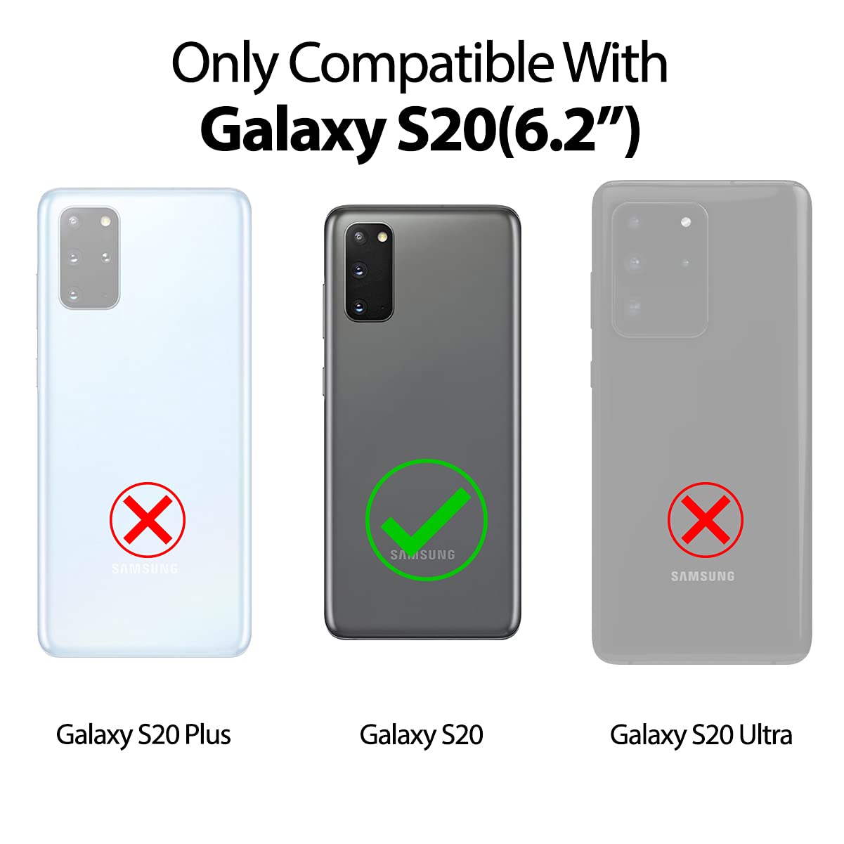 GOOSPERY Galaxy S20 Wallet Case with Card Holder & Kickstand - Slim Protective Dual Layer Bumper Phone Cover (Red) - Perfect for Travel, Work & Everyday Use