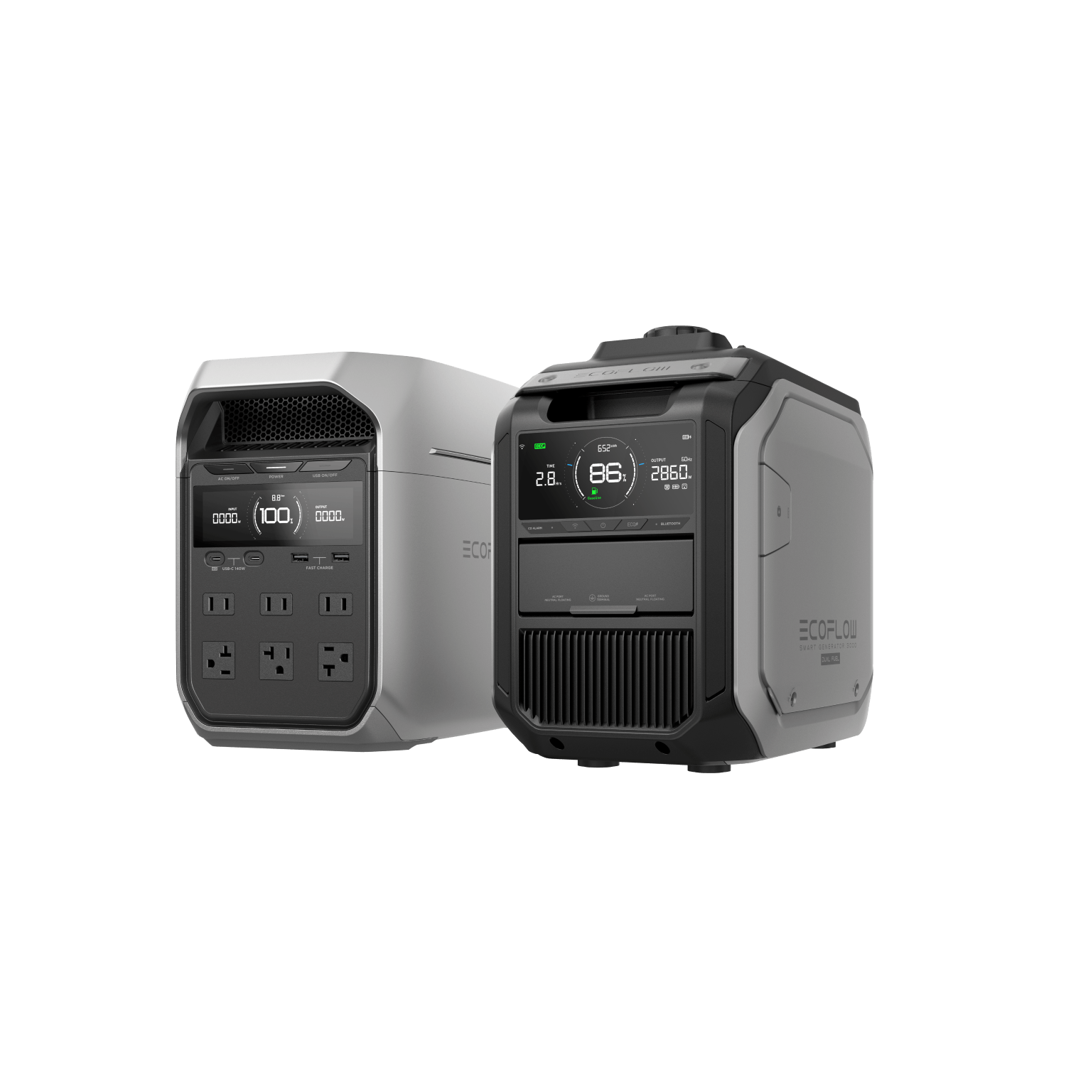 EcoFlow Smart Generator 3000W Dual Fuel Portable Power Station - Backup Power for Home, Camping & Emergency Use