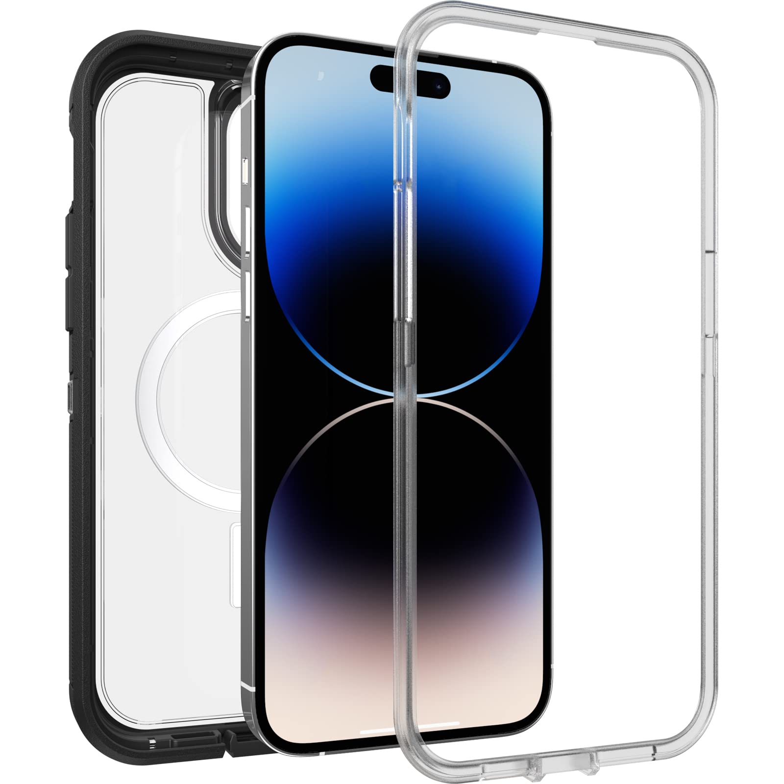 OtterBox Defender XT Case for iPhone 14 Pro Max with MagSafe - Shockproof, Drop Proof & Ultra-Rugged Protective Cover | Military Standard Certified (5x Tested) | Clear/Black Design | Perfect for Outdoor Adventures, Construction Work & Extreme Sports