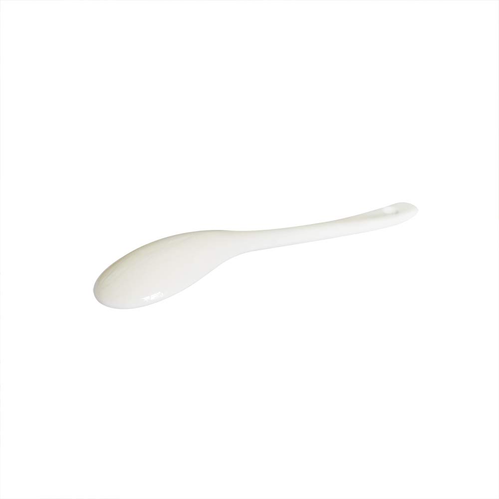 3-Piece Porcelain Egg Spoons Set - 5 Inch Ceramic Coffee, Dessert, Yogurt & Tea Spoons - Perfect for Breakfast, Afternoon Tea & Dessert Parties