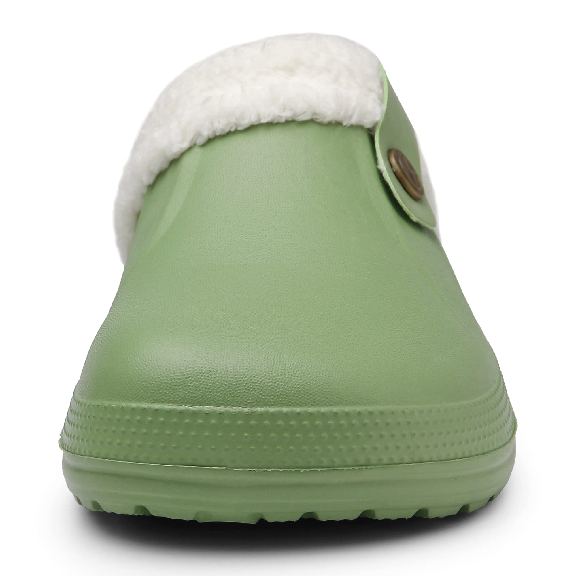 SMajong Men's & Women's Fur-Lined Waterproof Clogs - Winter Warm Plush Indoor/Outdoor Slippers for Home, Garden & Daily Use