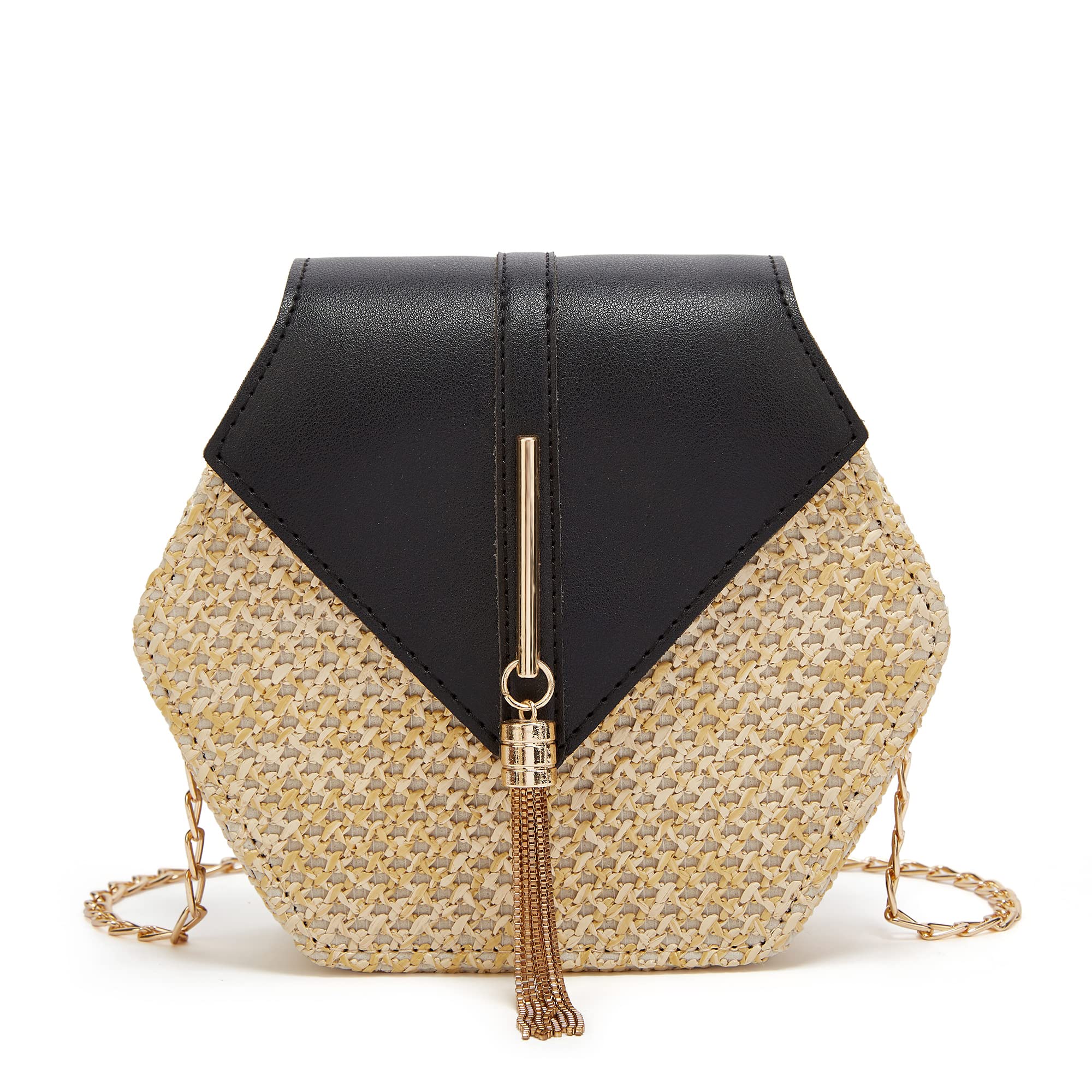 Women's Straw Crossbody Bag - Cute Beach & Travel Handbag for Outings