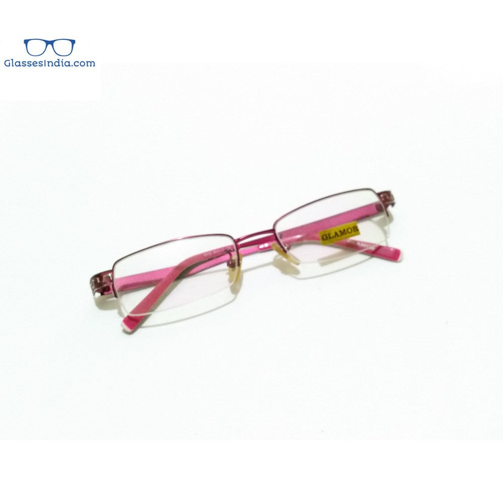 Stylish Pink Supra Half Rimless Blue Light Blocking Glasses for Women - Model 5610PK - Perfect for Computer Use, Gaming & Office Work